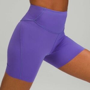 Lululemon Base Pace High Rise Short 6’ Charged Indigo Size 8